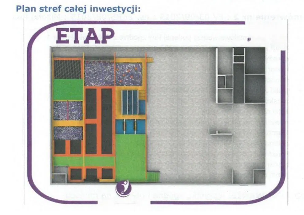 Sprzedaż parku trampolin z pełnym wyposażeniem do przeniesienia