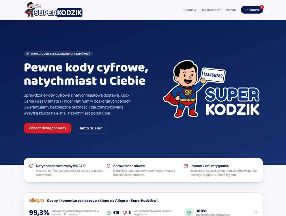 Dochodywny biznes e-commerce z kluczami do gier i oprogramowania na sprzedaż